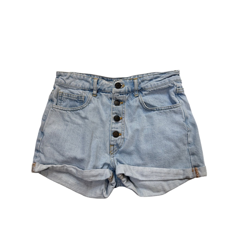 Brandy Melville Denim Button Fly Shorts Light Wash Size 38/S